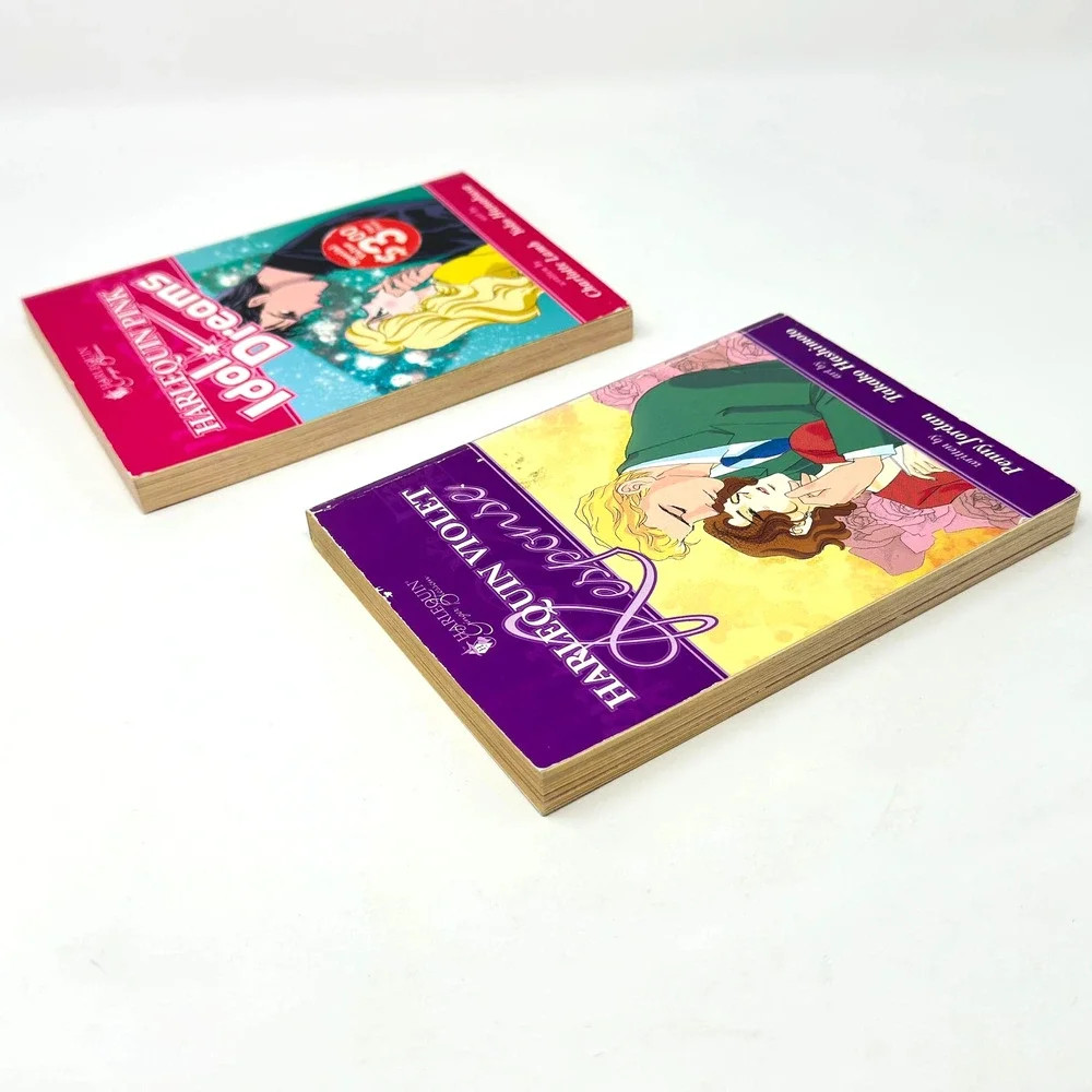 Set of 2 Harlequin Pink Idol Dreams & Violet Response Manga Josei Romance Comic